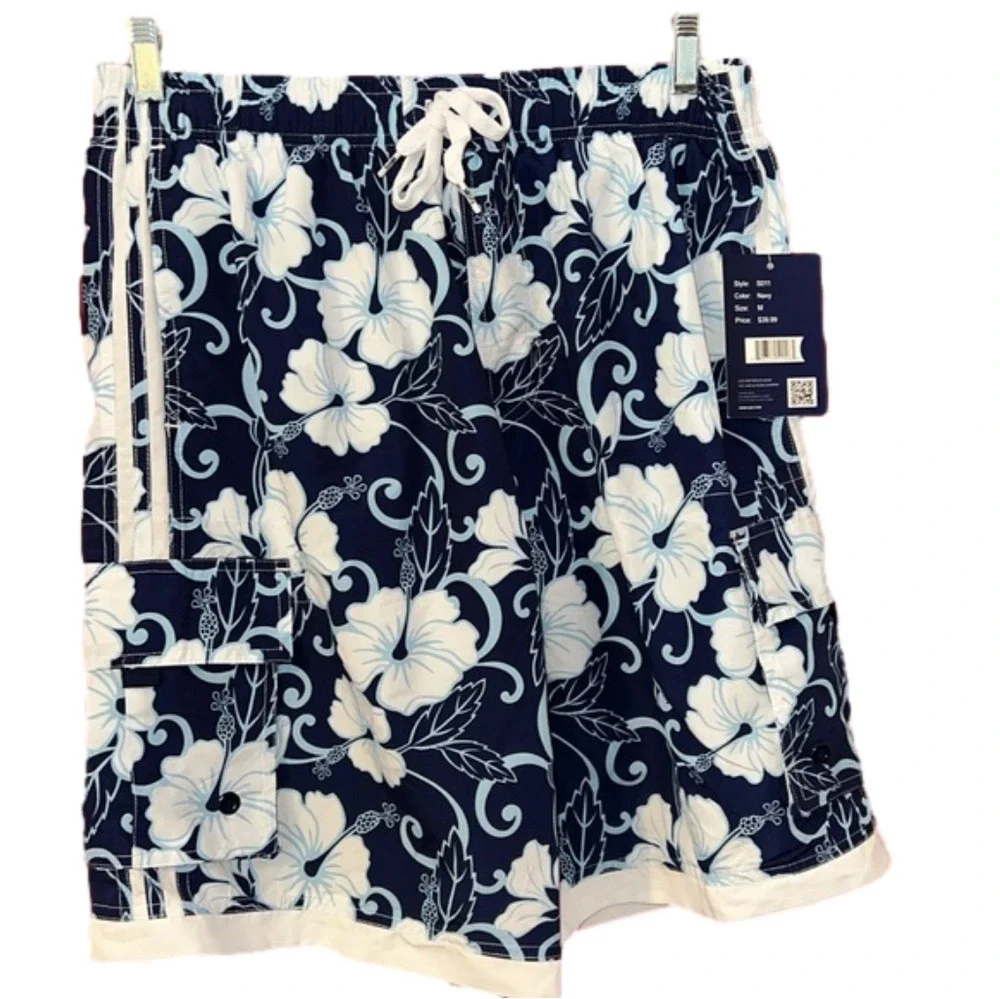 NWT Uzzi Hibiscus Floral Amphibious Gear Swim Surf M